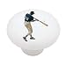 Baseball Player Designated Hitter Decorative High Gloss Ceramic Drawer Knob