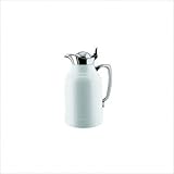 Alfi Opal White Lacquered Brass Thermal Carafe with Chrome Trim, 22-Ounce
