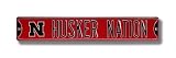 NEBRASKA CORNHUSKERS HUSKER NATION w/N logo AUTHENTIC METAL STREET SIGN (6 X 36)
