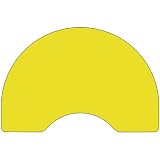 48”W x 72”L Kidney Shaped Activity Table with 1.25” Thick High Pressure Yellow Laminate Top and H
