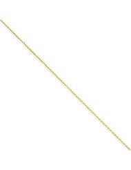14k Yellow Gold 16in D/C 0.65mm Spiga Pendant Necklace Chain. Metal Wt- 1.25g
