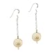 Sterling Silver .925 Genuine Freshwater Cultured Pink Coin Pearl Drop Earrings