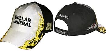 Matt Kenseth NASCAR Dollar General #20 Adjustable Hat - Silver/Black with Yellow Flames