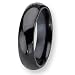 Chisel Black Plated Domed Titanium Ring (6.0 mm) With Ring Box - Sizes 8-12