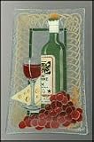 Peggy Karr Wine Rectangular Serving Tray 14x8-in.