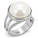 Stainless Steel Pearl Cocktail Ring Stainless Steel Pearl Cocktail Ring