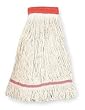 Tough Guy 1TYR2 Wet Mop, Large, White, Looped End