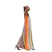 Lisli Women's Summer Boho Long Maxi Dress Evening Cocktail Party Beach Chiffon Dresses (L)