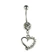 Valentine Half Side Stone Heart with Clear CZ