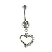 Valentine Half Side Stone Heart with Clear CZ