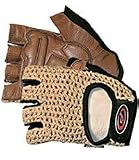 ACTION GLOVES PUSH MESH LARGE TAN LEATHER PALM /PEANUT TOP