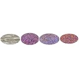 Piz-Zaz Hair Glimmer Tinsel 4 Color Set: Hot Fuchsia, Sizzling Violet, Silver, Violet Pearl + Hair Art PIn-Tail Comb