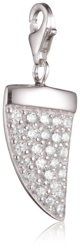 Vinani Damen-Charm Zahn gl&auml;nzend Zirkonia wei&szlig; 925 Sterlingsilber HZW Preisvergleich