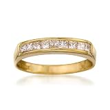 C. 1990 Vintage .55ct t.w. Diamond Wedding Ring In Gold. Size 7