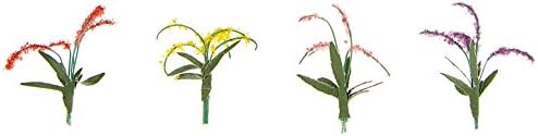 Flower Plants 3/8" 12/Pkg-Red/Pink/Yellow/Purple