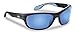 Flying Fisherman Unisex-Adult Cayo Sunglasses, Matte Black Frames/Smoke-Blue Mirror Lenses, Medium
