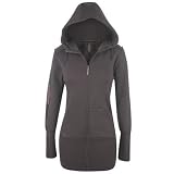 Golddigga Long Length Zip Hoody Ladies