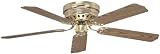 Ellington Ceiling Fans Close-up Model CU52BB5 in Bright Brass. Indoor fan.