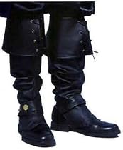 ADULT Prestige Deluxe Vinyl Boot TOPS - For Pirate Costumes, Renaissance Costumes and More!
