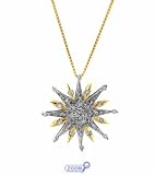 14K Two Tone Gold 0.33 Carat Diamond Pendant