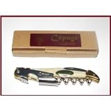 Cepage Laguiole Waiters Corkscrew with Blonde Horn handle, Made in France