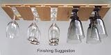 Under Cabinet Wine Glass Rack 26 Inches Long