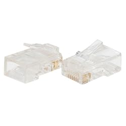 RJ45 CAT-5 E (8P8C) Crimp Connector solid, (100 Pcs Per Bag)