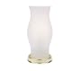 Battery Operated LED Hurricane Lamp with Frosted Glass Vase & Gold Base