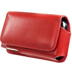 Noble Horizontal Case with belt clip for BlackBerry 8800 (Red)
