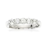 .75 ct. t.w. 5-Stone Diamond Wedding Ring In 14kt White Gold