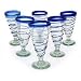 Beer glasses, 'Coils' (set of 6)