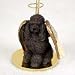POODLE Chocolate Dog Figurine TINY Angel Ornament DTA01E