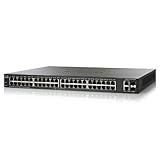 Cisco SG200-50P Switch 48 10/100/1000 Ports, Gigabit Ethernet Smart Switch, PoE, 2 Combo Mini-GBIC Ports, Warranty, One Year Tech Support - SLM2048PTNA