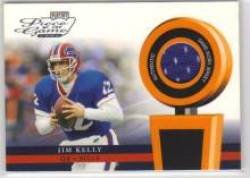 2002 Playoff Piece of the Game Materials #29 Jim Kelly - Buffalo Bills (Piece of Authentic Game-Worn Jersey) (Football Cards)