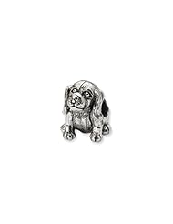 Sterling Silver Beagle Charm for 3mm Charm Bracelets