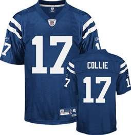 Austin Collie Blue Authentic Indianapolis Colts Jersey Size 50 (Large)