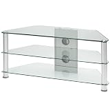 from Worldstores NEW Jual JF001-S LCD Clear Glass TV Stand