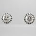 Small Sterling Silver Sun Face Earrings, #9896