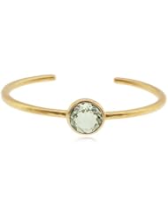 Gypsy Girl Green Amethyst Cuff Bracelet in 24 Karat Gold Vermeil