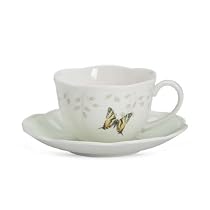 Lenox Butterfly MeadowTiger Swallowtail Petite Cup & Saucer, Green
