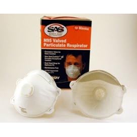 N95 VALVED PARTICULATE RESPRIRATOR 1 BOX OF 10 MASKS SAS Safety N95 Particulate Respirator Face Mask