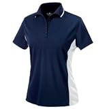 Women's Color Blocked Wicking Polo, Navy/White