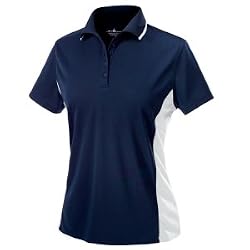 Women's Color Blocked Wicking Polo, Navy/White