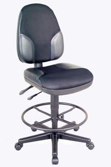 Alvin Monarch Executive Chairs with Leather Accents Drafting Height