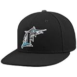 Florida Marlins NEW ERA Fitted Baseball Hat - Black (6 3/4)