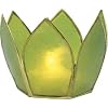 Small Grass Green Capiz Lotus Tealight Holder (gold edged)