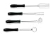 Paderno World Cuisine Set of 4 Inch Chocolate Dipping Forks Made of Steel and Plastic