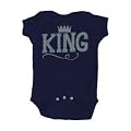 Boy's Navy Blue King Design Bodysuit