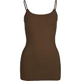 FULL TILT Womens Seamless Cami - Dark Brown