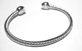 Magnetic Sports Bracelet with Silver Beads Balls in Rope Design